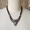 Arrowhead One - Silver & Turquoise Necklace - Front