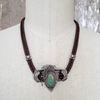 Arrowhead Two - Silver & Turquoise Necklace - Front