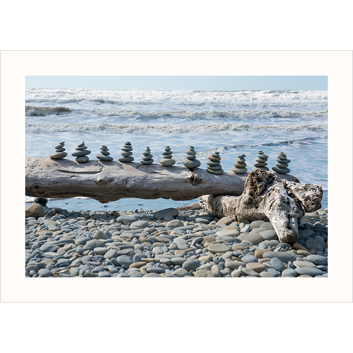 'Beach Cairns' - Photography Note Card