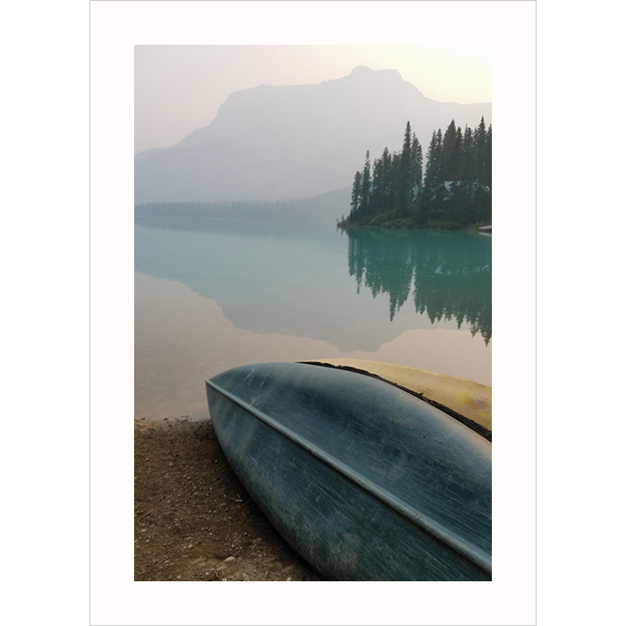 'Canoes on Emerald Lake' - Photography Note Card
